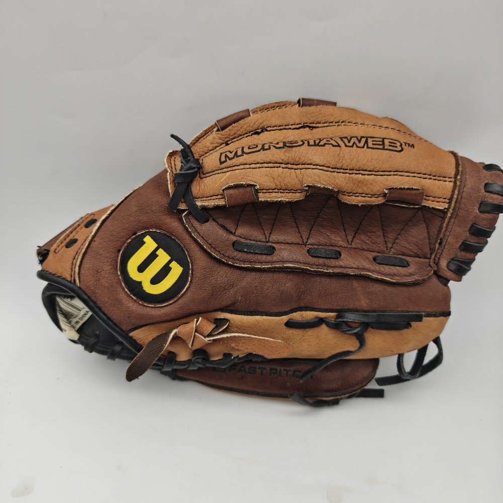 Wilson A440 FastPitch 12" A0440 Monsta Web Genuine Leather Baseball Glove RHT